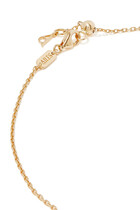 B Letter Pendant Necklace, 18k Gold & Diamond